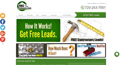 Desktop Screenshot of freecontractorsleads.com